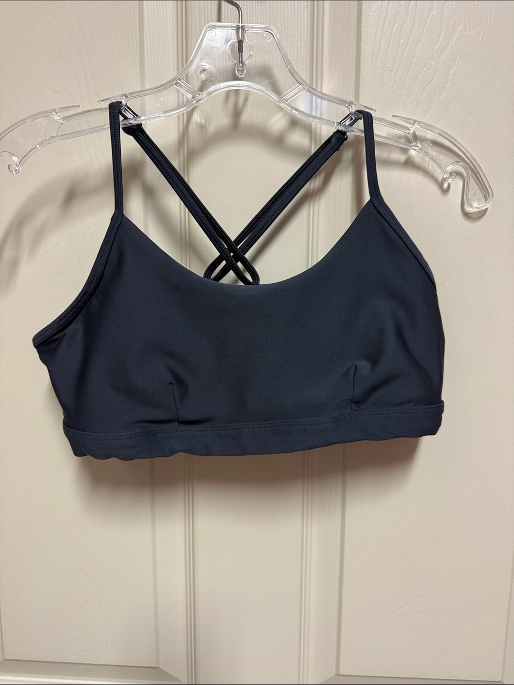 Alo yoga airlift intrigue bra, charcoal, L